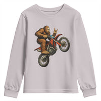 Bigfoot Dirt Bike Youth Sweatshirt Motocross Sasquatch Rock On Hand - Wonder Print Shop