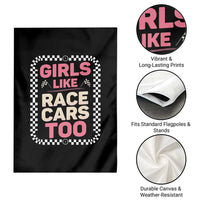 Racing Girl Garden Flag Girls Like Race Cars Too - Wonder Print Shop