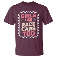 Racing Girl T Shirt Girls Like Race Cars Too - Wonder Print Shop