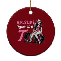 Racing Car Girl Ceramic Ornament Girls Like Race Cars Too - Wonder Print Shop