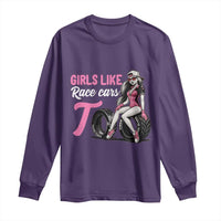 Racing Car Girl Long Sleeve Shirt Girls Like Race Cars Too - Wonder Print Shop
