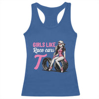 Racing Car Girl Racerback Tank Top Girls Like Race Cars Too - Wonder Print Shop