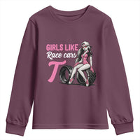 Racing Car Girl Youth Sweatshirt Girls Like Race Cars Too - Wonder Print Shop