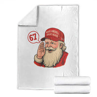 67 Six Seven Christmas Throw Blanket Santa MAGA Hat Xmas - Wonder Print Shop