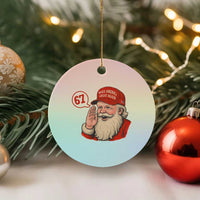 67 Six Seven Xmas Ceramic Ornament Santa MAGA Hat Xmas - Wonder Print Shop