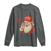 67 Six Seven Christmas Long Sleeve Shirt Santa MAGA Hat Xmas - Wonder Print Shop