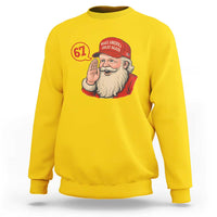 67 Six Seven Christmas Sweatshirt Santa MAGA Hat Xmas - Wonder Print Shop