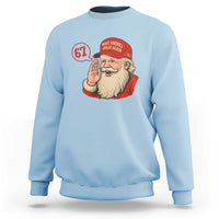 67 Six Seven Christmas Sweatshirt Santa MAGA Hat Xmas - Wonder Print Shop