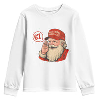 67 Six Seven Christmas Youth Sweatshirt Santa MAGA Hat Xmas - Wonder Print Shop