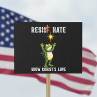 Resist Frog Protest Sign Christian HIV Awareness Red Ribbon - Wonder Print Shop