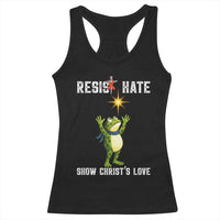 Resist Frog Racerback Tank Top Christian HIV Awareness Red Ribbon - Wonder Print Shop