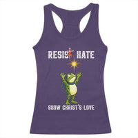 Resist Frog Racerback Tank Top Christian HIV Awareness Red Ribbon - Wonder Print Shop