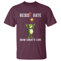 Resist Frog T Shirt Christian HIV Awareness Red Ribbon - Wonder Print Shop