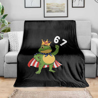 Resist Frog Throw Blanket Super American 67 Six Seven Meme - Wonder Print Shop