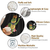 Resist Frog Throw Blanket Super American 67 Six Seven Meme - Wonder Print Shop