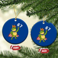 Resist Frog Ceramic Ornament Super American 67 Six Seven Meme - Wonder Print Shop