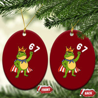 Resist Frog Ceramic Ornament Super American 67 Six Seven Meme - Wonder Print Shop