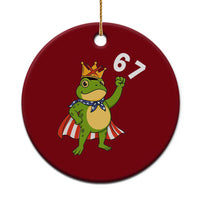 Resist Frog Ceramic Ornament Super American 67 Six Seven Meme - Wonder Print Shop
