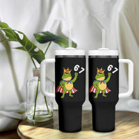 Resist Frog Tumbler With Handle Super American 67 Six Seven Meme - Wonder Print Shop