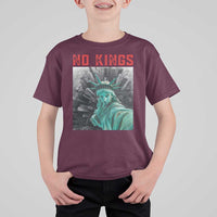 No Kings T Shirt For Kid Statue of Liberty Selfie Freedom - Wonder Print Shop