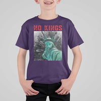 No Kings T Shirt For Kid Statue of Liberty Selfie Freedom - Wonder Print Shop