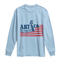Antifa Fascism Patriotic Long Sleeve Shirt Antifascist Statue of Liberty - Wonder Print Shop