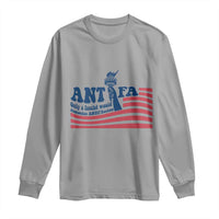 Antifa Fascism Patriotic Long Sleeve Shirt Antifascist Statue of Liberty - Wonder Print Shop