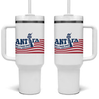 Antifa Fascism Patriotic Tumbler With Handle Antifascist Statue of Liberty - Wonder Print Shop
