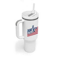 Antifa Fascism Patriotic Tumbler With Handle Antifascist Statue of Liberty - Wonder Print Shop