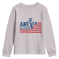 Antifa Fascism Patriotic Youth Sweatshirt Antifascist Statue of Liberty - Wonder Print Shop