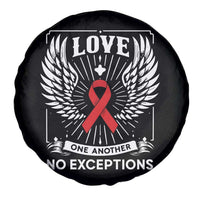 Red Ribbon Christian Spare Tire Cover Cross Minimal Faith HIV Awareness Religious - Wonder Print Shop