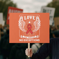 Red Ribbon Christian Protest Sign Cross Minimal Faith HIV Awareness Religious - Wonder Print Shop