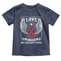 Red Ribbon Christian Toddler T Shirt Cross Minimal Faith HIV Awareness Religious - Wonder Print Shop