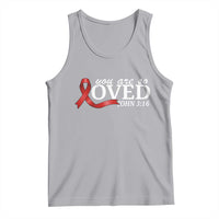 Red Ribbon Christian Tank Top Cross Bible Verse Inspirational Religious Faith - Wonder Print Shop