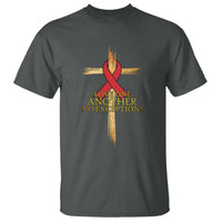 Red Ribbon Christian T Shirt Cross Bible Verse - Wonder Print Shop