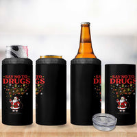 Santa Christmas 4 in 1 Can Cooler Tumbler AIDS Awwanrness Red Ribbon HIV Support - Wonder Print Shop