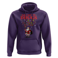 Santa Christmas Hoodie AIDS Awwanrness Red Ribbon HIV Support - Wonder Print Shop