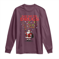Santa Christmas Long Sleeve Shirt AIDS Awwanrness Red Ribbon HIV Support - Wonder Print Shop