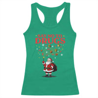 Santa Christmas Racerback Tank Top AIDS Awwanrness Red Ribbon HIV Support - Wonder Print Shop