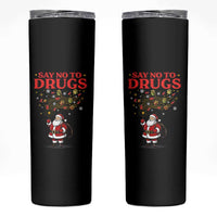 Santa Christmas Skinny Tumbler AIDS Awwanrness Red Ribbon HIV Support - Wonder Print Shop