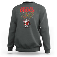 Santa Christmas Sweatshirt AIDS Awwanrness Red Ribbon HIV Support - Wonder Print Shop