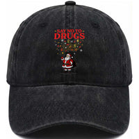Santa Christmas Washed Cotton Baseball Cap AIDS Awwanrness Red Ribbon HIV Support