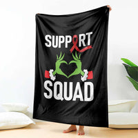 Red Ribbon AIDS Awareness Throw Blanket Elf Hand Christmas HIV Support - Wonder Print Shop