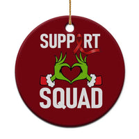 Red Ribbon AIDS Awareness Ceramic Ornament Elf Hand Xmas HIV Support - Wonder Print Shop