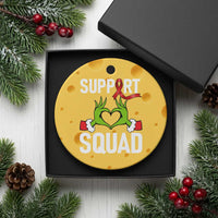 Red Ribbon AIDS Awareness Ceramic Ornament Elf Hand Xmas HIV Support - Wonder Print Shop