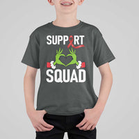 Red Ribbon AIDS Awareness T Shirt For Kid Elf Hand Christmas HIV Support - Wonder Print Shop