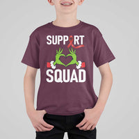 Red Ribbon AIDS Awareness T Shirt For Kid Elf Hand Christmas HIV Support - Wonder Print Shop