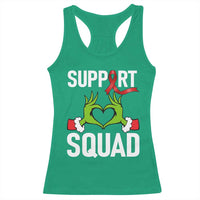 Red Ribbon AIDS Awareness Racerback Tank Top Elf Hand Christmas HIV Support - Wonder Print Shop