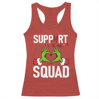 Red Ribbon AIDS Awareness Racerback Tank Top Elf Hand Christmas HIV Support - Wonder Print Shop