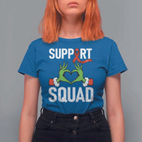 Red Ribbon AIDS Awareness T Shirt For Women Elf Hand Christmas HIV Support - Wonder Print Shop
